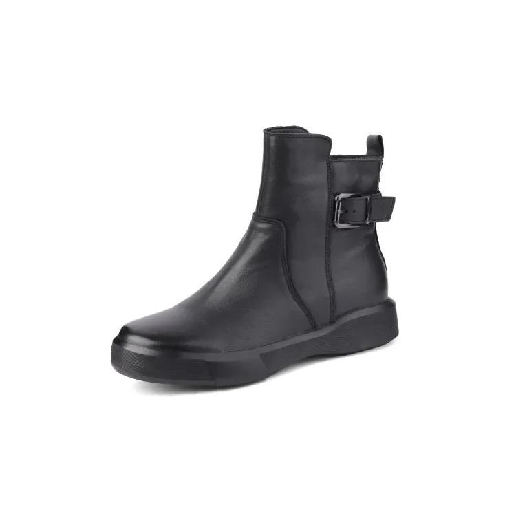 Neue Retro-Stiefel für Damen Herbst Winter Damenschuhe Leder Casual Flache Stiefeletten Damen Plateau Kurze Stiefel 40 von Joom DACH