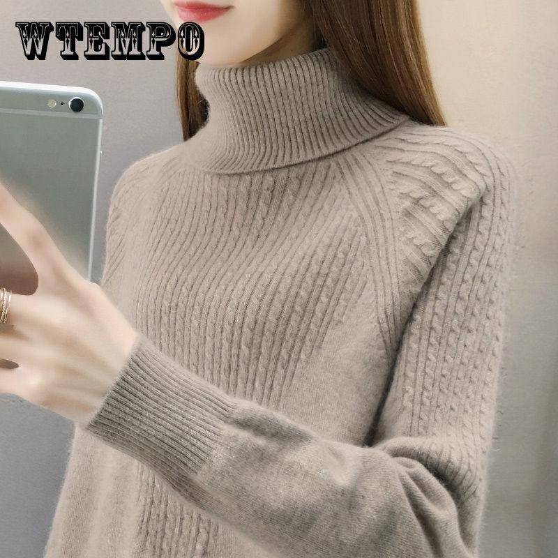 Neue Rollkragenpullover Frauen Langarm Tops Pullover Winter Warme Gestrickte Pullover Jumper mantel S von Joom DACH