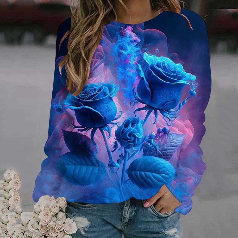 Neue Rose Blume Sweatshirts Floral 3D Druck Herbst Winter Frauen Hoodies Langarm Y2k Übergroße Pullover Tops Weibliche Kleidung 4XL Neue Rose Blume Sweatshirts Floral 3D Druck Herbst Winter Frauen Hoodies Langarm Y2k Übergroße Pullover Tops Weibliche Kleidung 4XL von Joom DACH