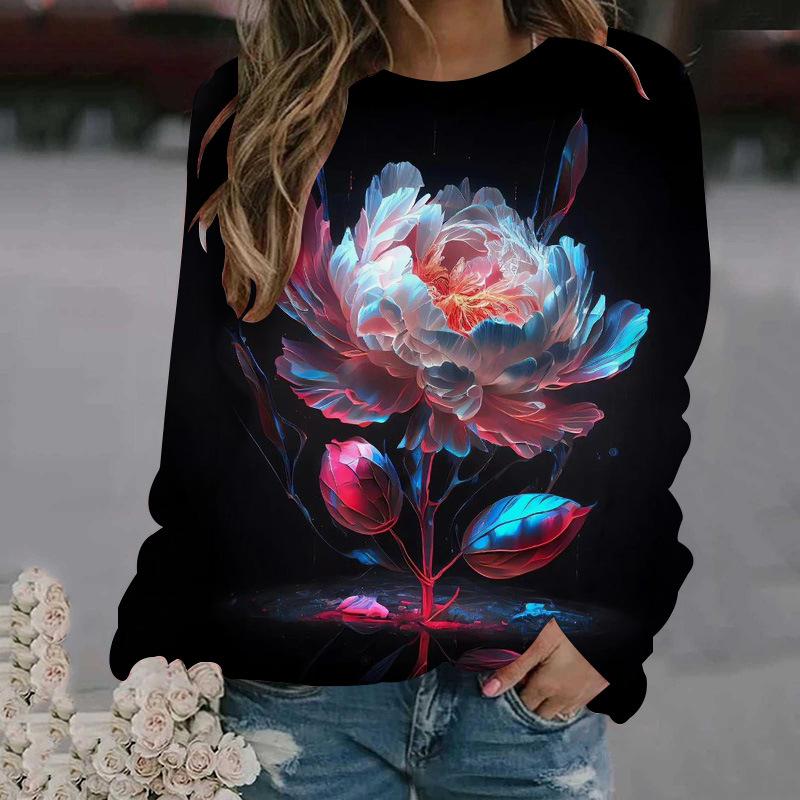 Neue Rose Blume Sweatshirts Floral 3D Druck Herbst Winter Frauen Hoodies Langarm Y2k Übergroße Pullover Tops Weibliche Kleidung 6XL Neue Rose Blume Sweatshirts Floral 3D Druck Herbst Winter Frauen Hoodies Langarm Y2k Übergroße Pullover Tops Weibliche Kleidung 6XL von Joom DACH