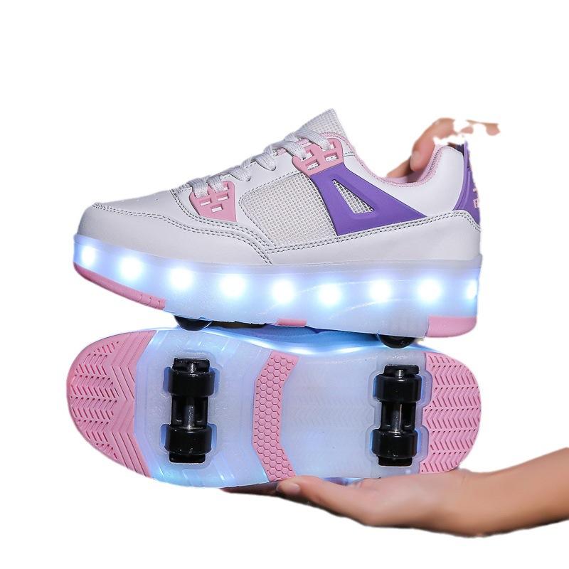 Neue Runaway Schuhe Lade Leucht Schuhe Vier-rad LED Lichter Kinder Erwachsene Rollschuhe Schuhe mit Rädern 40 von Joom DACH