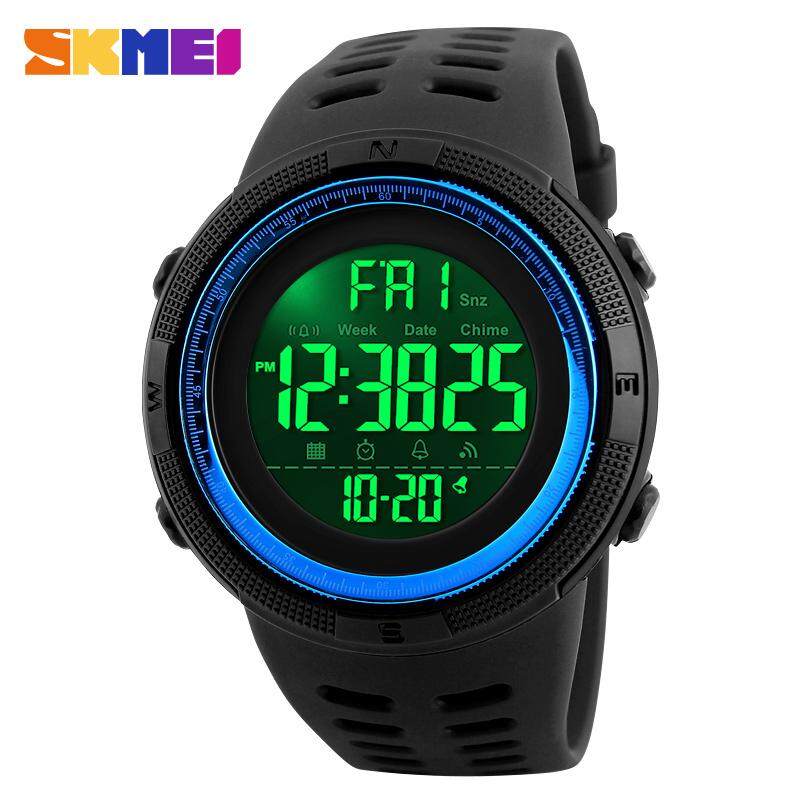 Neue SKMEI Herren-Sportuhren, digitale wasserdichte Uhr, Countdown-Alarm, Chrono-Armbanduhren 1251 blau von Joom DACH