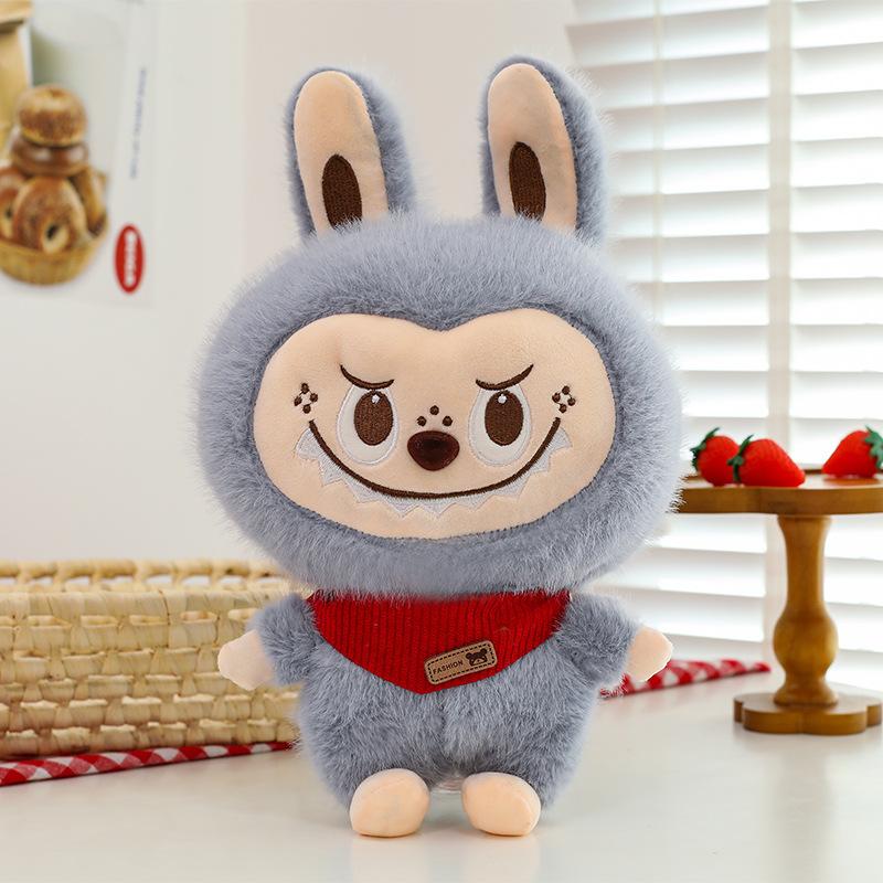 Neue Schals, Plüschtiere, Niedliche Kinderplüschtiere für den grenzüberschreitenden Handel, Schlafbegleiter für Mädchen, Stoffpuppen, Autokissen 35cm grau von Joom DACH