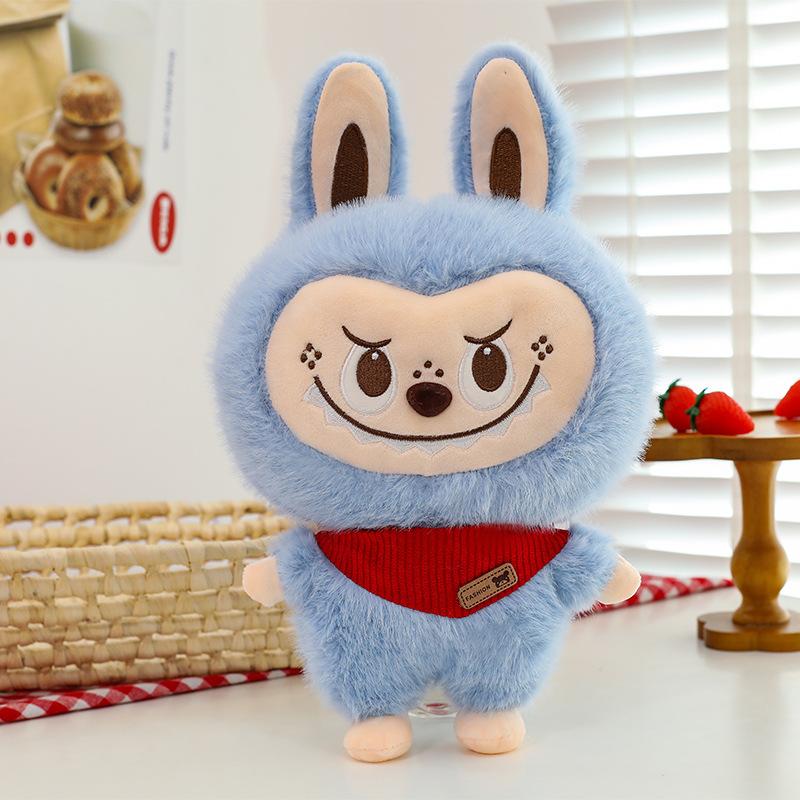 Neue Schals, Plüschtiere, Niedliche Kinderplüschtiere für den grenzüberschreitenden Handel, Schlafbegleiter für Mädchen, Stoffpuppen, Autokissen 35cm blau von Joom DACH