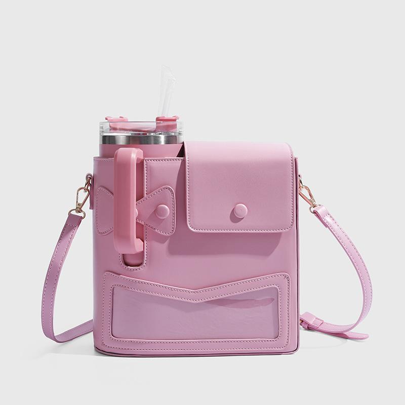 Neue Schleife Wasserbecher Tasche Damen Studenten Niedlich Outdoor Tragbar Getränkeflasche Tasche Umhängetasche rosa von Joom DACH
