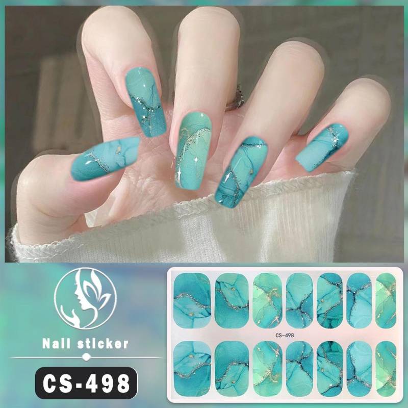 Neue Serie von wasserfesten Falschnägeln, kein Backen, Gel-Nagellackfolie, Vollsticker, einfarbig, Farbverlauf, Nagelfolienpapier, Nagelfolienpapier-Patch von Joom DACH