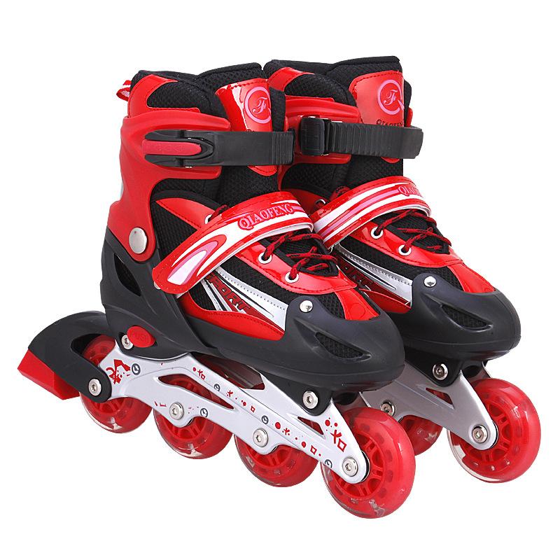 Neue Single Flash Skates PVC-Rad Erwachsene Rollschuhe Kinder Einstellbare Mode Atmungsaktive Einreihige Rollschuhe L (size 38-41) von Joom DACH