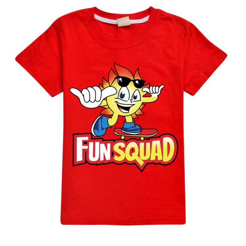 Neue Sommer Fun Squad Gaming T-Shirt Kinder Kawaii Cartoon 3D T-Shirt für Jungen Mädchen Kinder Kleidung Unisex Kurzarm Tops 120 cm von Joom DACH