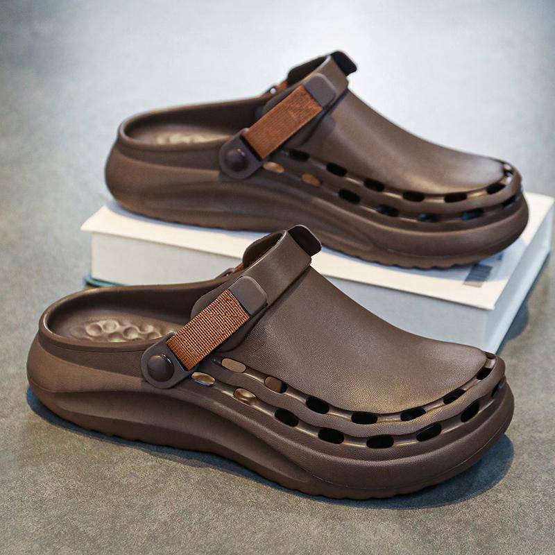 Neue Sommer-Hausschuhe für Herren mit dicker Sohle, weiche, leichte Outdoor-Strandschuhe, modisch, trendig, lässig, EVA-Basics-Sandalen für den Mann 43 von Joom DACH