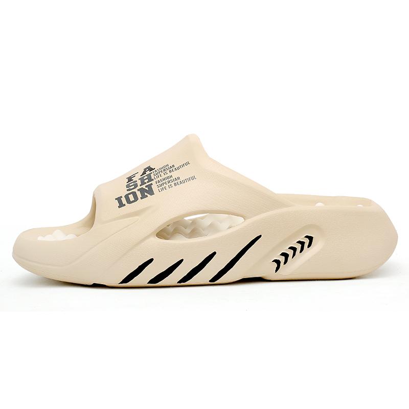 Neue Sommer Herren Massage Hausschuhe Seiten Indoor Outdoor Sandalen Strand Freizeitschuhe Weiche Sohle Pantoletten Herren Zehensandalen Herren Sandalen 38-39 beige von Joom DACH