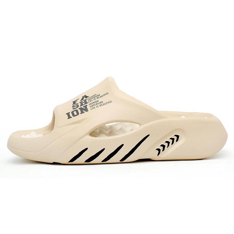 Neue Sommer Herren Massage Hausschuhe Seiten Indoor Outdoor Sandalen Strand Freizeitschuhe Weiche Sohle Pantoletten Herren Zehensandalen Herren Sandalen 38-39 beige von Joom DACH