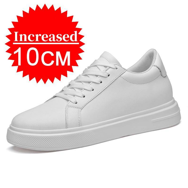 Neue Sommer Herren Sneaker Schuhe mit Absatz Höhenerhöhung Einlegesohle 7-8CM High Heels Schuhe Leder Sportschuhe Herrenschuhe 42 von Joom DACH