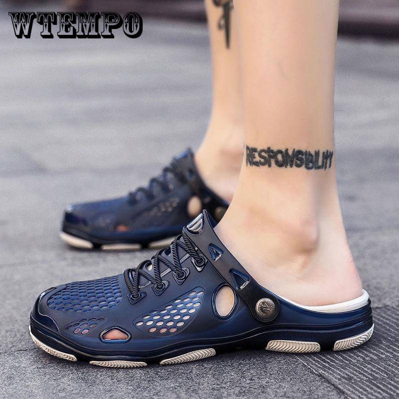 Neue Sommer Loch Schuhe Herren Hausschuhe Casual Mode Halb Hausschuhe Slip Lazy Beach Schuhe Sandalen 45 Neue Sommer Loch Schuhe Herren Hausschuhe Casual Mode Halb Hausschuhe Slip Lazy Beach Schuhe Sandalen 45 von Joom DACH