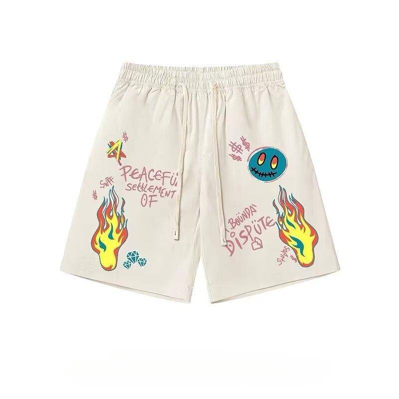 Neue Sommer Retro Shorts Herren Dünnes Design Nische Locker Sportlich und Lässig Fünf-Punkt-Hose One size von Joom DACH