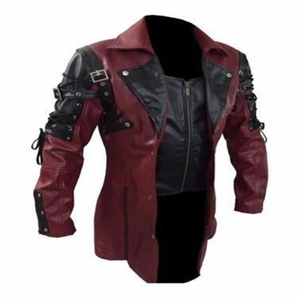 Neue Steampunk Herren Gothic Trenchcoat Lederjacke Punk Style Biker Jacke Herbst Winter Motorradjacke S bordeaux Neue Steampunk Herren Gothic Trenchcoat Lederjacke Punk Style Biker Jacke Herbst Winter Motorradjacke S bordeaux von Joom DACH
