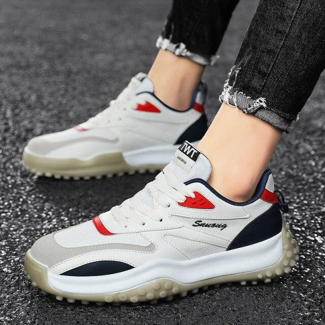 Neue Stil Männer Laufschuhe Typische Sportschuhe Outdoor Wanderschuhe Männer Turnschuhe Bequeme Frauen Sport Laufschuhe 44 blau von Joom DACH