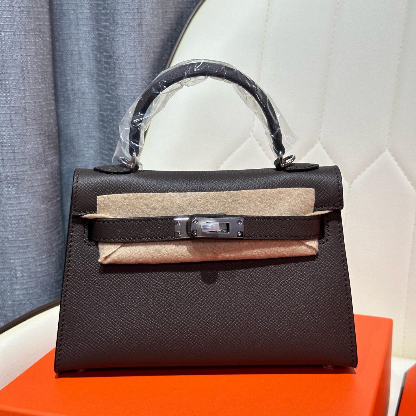 Neue Tasche aus echtem Leder der zweiten Generation, Mini-Tasche, Palmendruck, Rindsleder, einzelne Schulter, Umhängetasche für Damen, klassisch, modisch und vielseitig 19cm+box with silk scarf silber/schwarz von Joom DACH