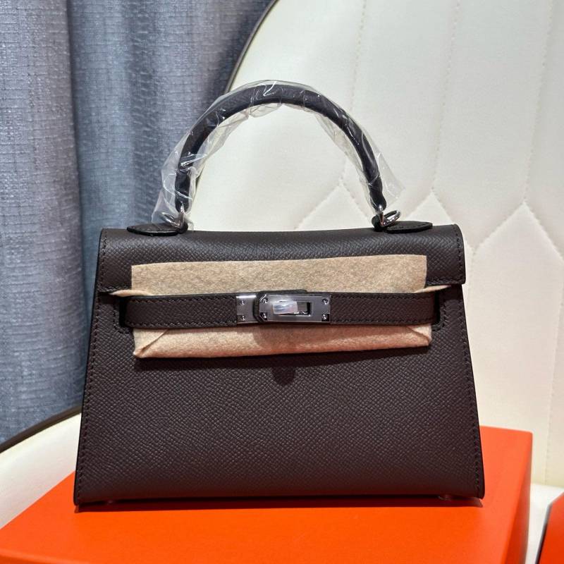 Neue Tasche aus echtem Leder der zweiten Generation, Mini-Tasche, Palmendruck, Rindsleder, einzelne Schulter, Umhängetasche für Damen, klassisch, modisch und vielseitig 19cm+box with silk scarf silber/schwarz von Joom DACH