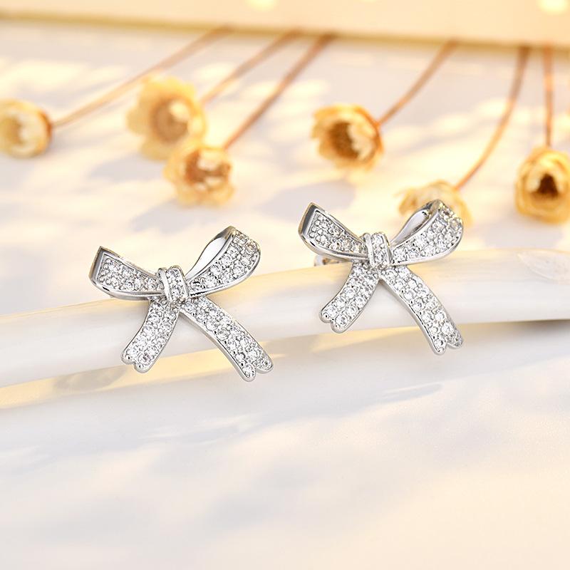 Neue Temperament Ohrstecker für Damen mit hochwertigen Schleifenohrringen von Joom DACH