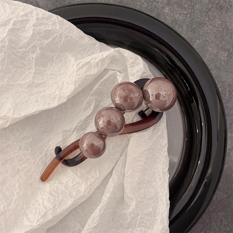 Neue Twist Haarspange Kunststoff Acryl Perle Imitation Perle Haarnadel Twisted Design Frauen Haarschmuck 1PCS von Joom DACH