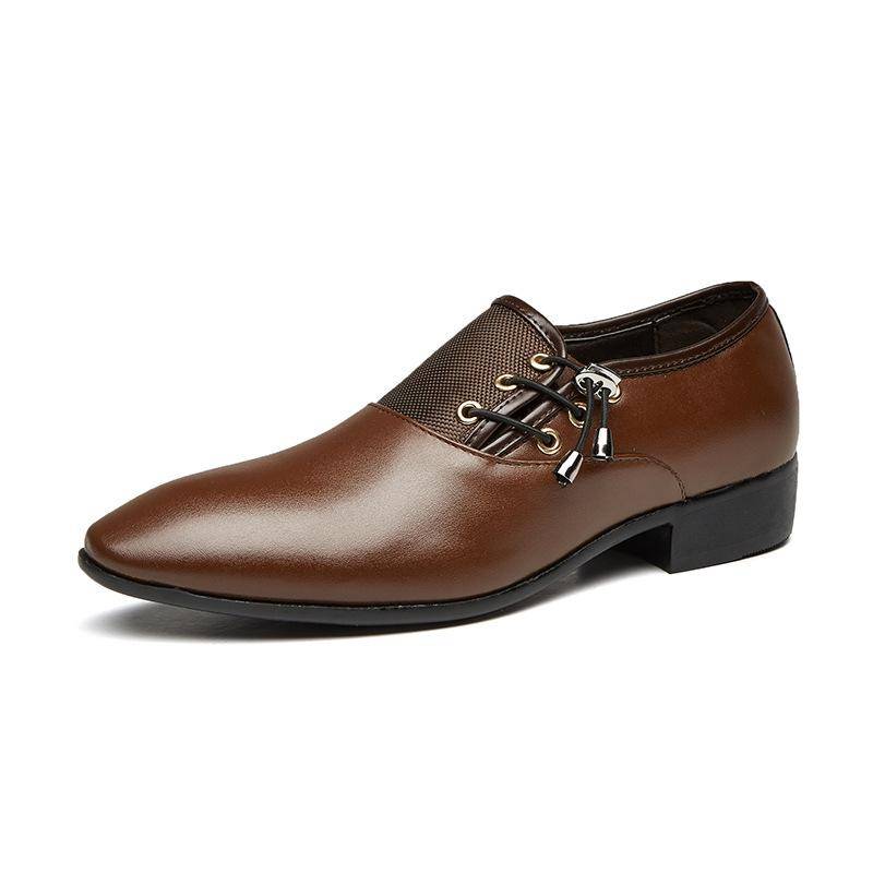 Neue Übergröße Lederschuhe Herren Business Formelle Schuhe Vielseitige Hochzeitsschuhe Weiche Schwarze Freizeitschuhe 48 braun von Joom DACH