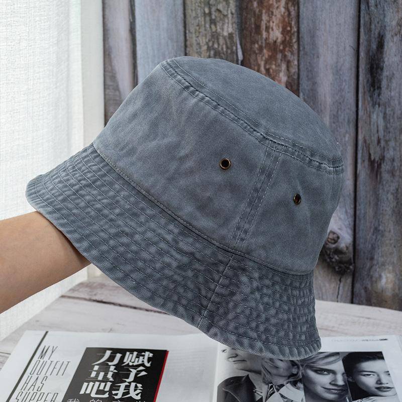 Neue Unisex Bucket Hat Fashion Washed Cotton Cap Design Herren Panamahüte Damen Sommer Outdoor Casual Sonnenschutz Visier Fisherman Caps 54-58cm graue von Joom DACH