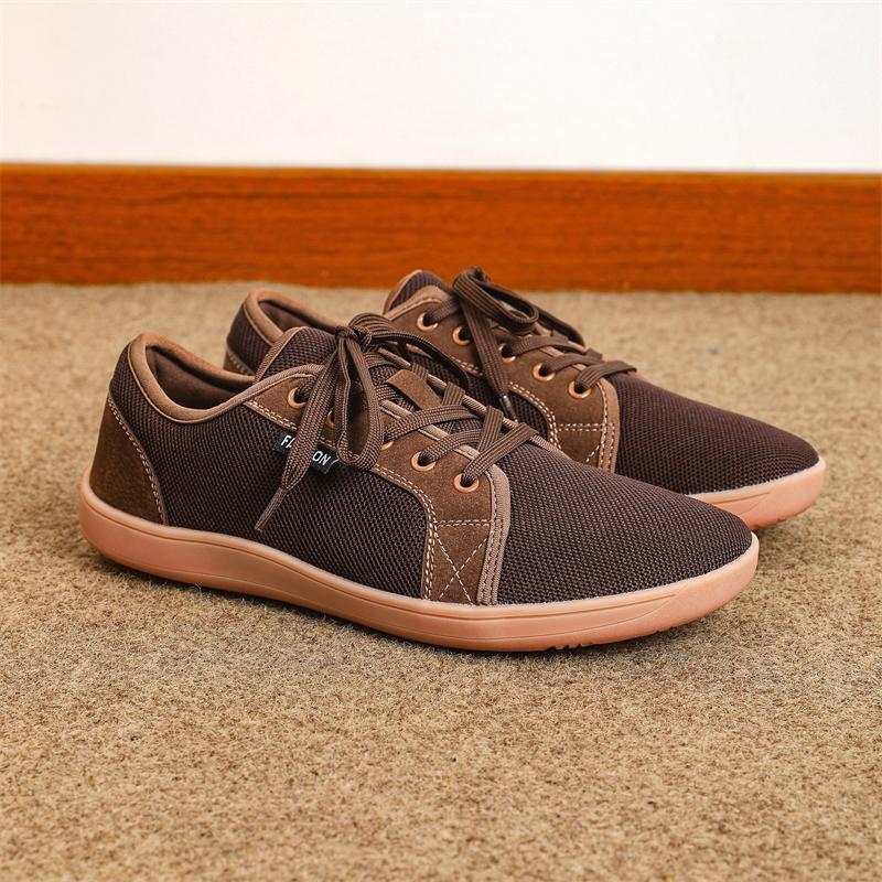 Neue Unisex-Schuhe mit breiter Sohle, atmungsaktives Mesh, Barfußschuhe für Männer mit breiter Spitze, Markenschuhe mit weicher Sohle ohne Tropfenabsatz, Turnschuhe mit breiter Spitze, große Größe 38 von Joom DACH