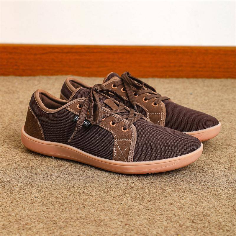 Neue Unisex-Schuhe mit breiter Sohle, atmungsaktives Mesh, Barfußschuhe für Männer mit breiter Spitze, Markenschuhe mit weicher Sohle ohne Tropfenabsatz, Turnschuhe mit breiter Spitze, große Größe 38 von Joom DACH