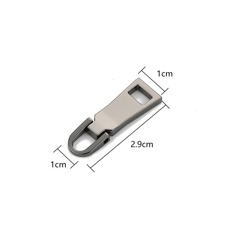 Neue Universal DIY Metall Reißverschluss Schieber Reißverschluss Kopf Abnehmbare Tasche Zubehör Nähen 1x2.9x1cm schwarz von Joom DACH