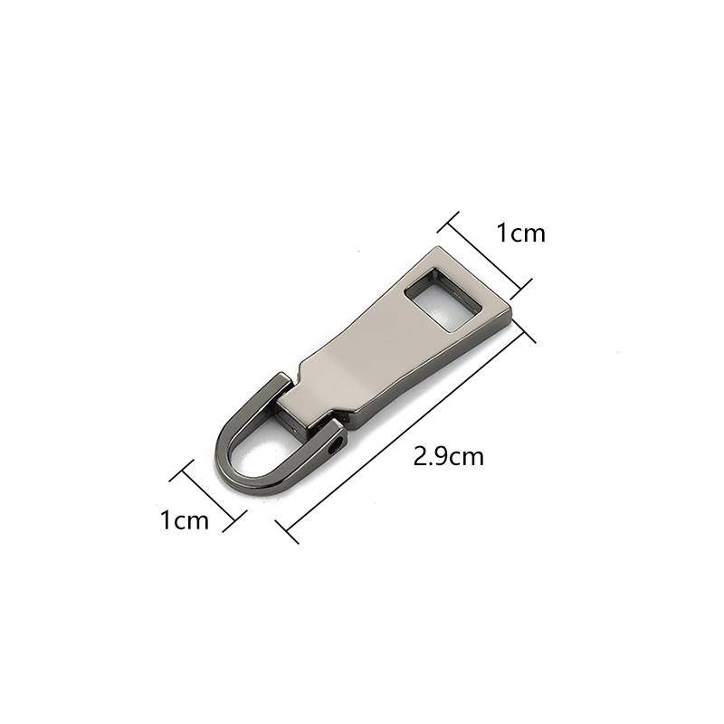 Neue Universal DIY Metall Reißverschluss Schieber Reißverschluss Kopf Abnehmbare Tasche Zubehör Nähen 1x2.9x1cm schwarz von Joom DACH