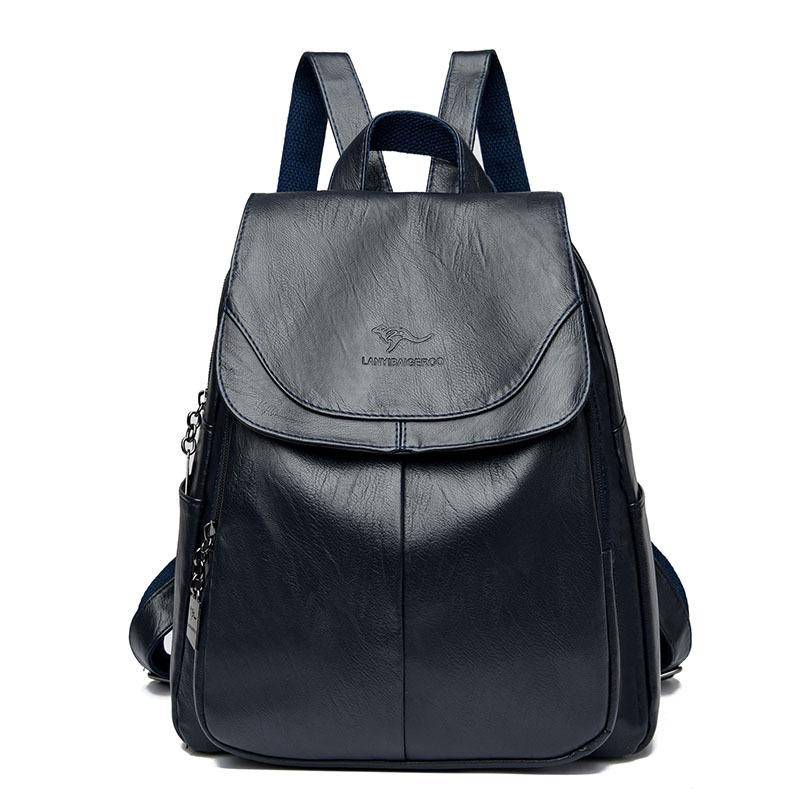 Neue Version des Damenrucksacks aus weichem Leder für Damen. Neuer Stil, Rucksack aus reinem weichem Leder, große Kapazität, Schultasche für Damen Neue Version des Damenrucksacks aus weichem Leder für Damen. Neuer Stil, Rucksack aus reinem weichem Leder, große Kapazität, Schultasche für Damen von Joom DACH