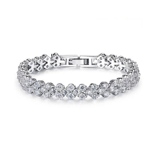Neue Volldiamant-Armbänder für Frauen S925 Silber Schmuck 18K Weißgold Moissanite Armreif Liebhaber Geburtstag Valentinstag Geschenk von Joom DACH