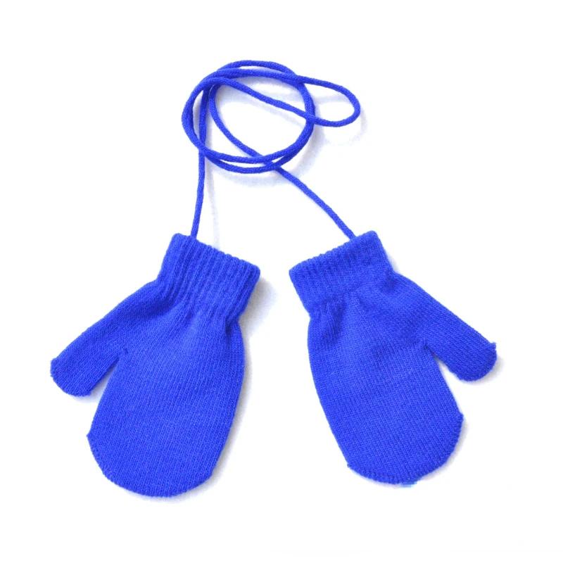 Neue Warme Baby Handschuhe Winter Fäustlinge Kinder Voll Finger Handschuhe für 1-3Y Kinder Hängenden Hals Warme Handschuhe Neugeborenen baby Zubehör blau von Joom DACH