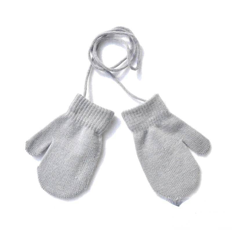 Neue Warme Baby Handschuhe Winter Fäustlinge Kinder Voll Finger Handschuhe für 1-3Y Kinder Hängenden Hals Warme Handschuhe Neugeborenen baby Zubehör graue von Joom DACH