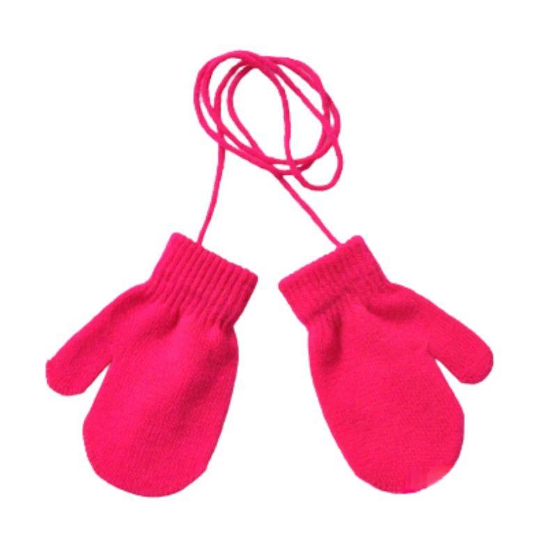 Neue Warme Baby Handschuhe Winter Fäustlinge Kinder Voll Finger Handschuhe für 1-3Y Kinder Hängenden Hals Warme Handschuhe Neugeborenen baby Zubehör rose rot von Joom DACH