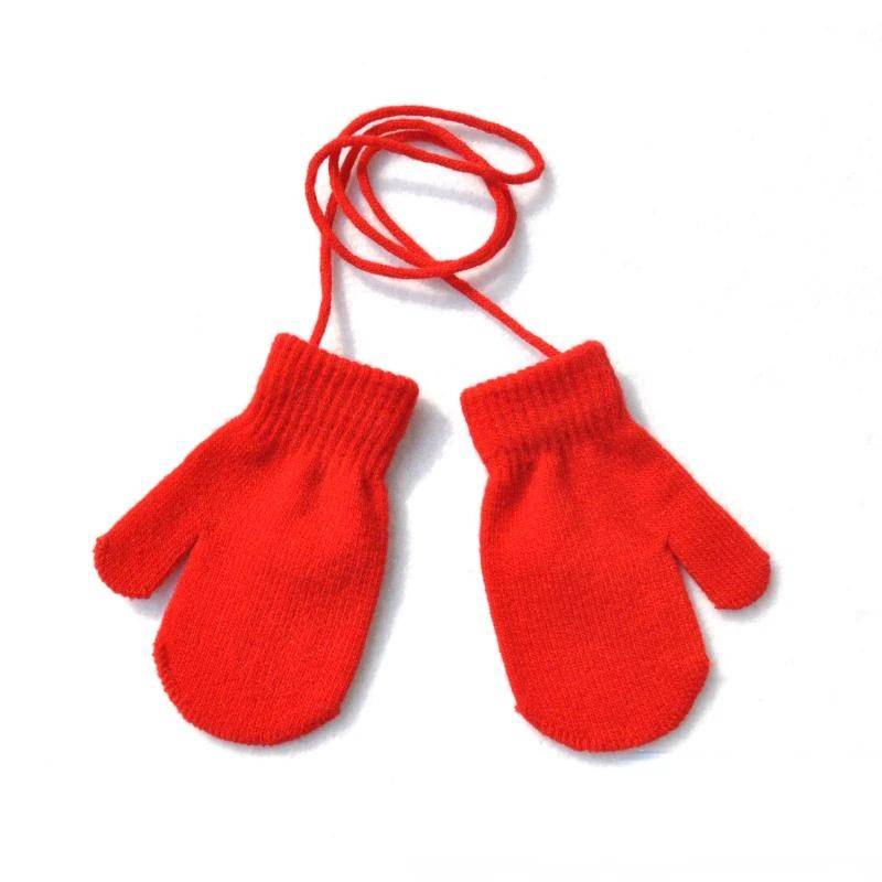 Neue Warme Baby Handschuhe Winter Fäustlinge Kinder Voll Finger Handschuhe für 1-3Y Kinder Hängenden Hals Warme Handschuhe Neugeborenen baby Zubehör rot von Joom DACH