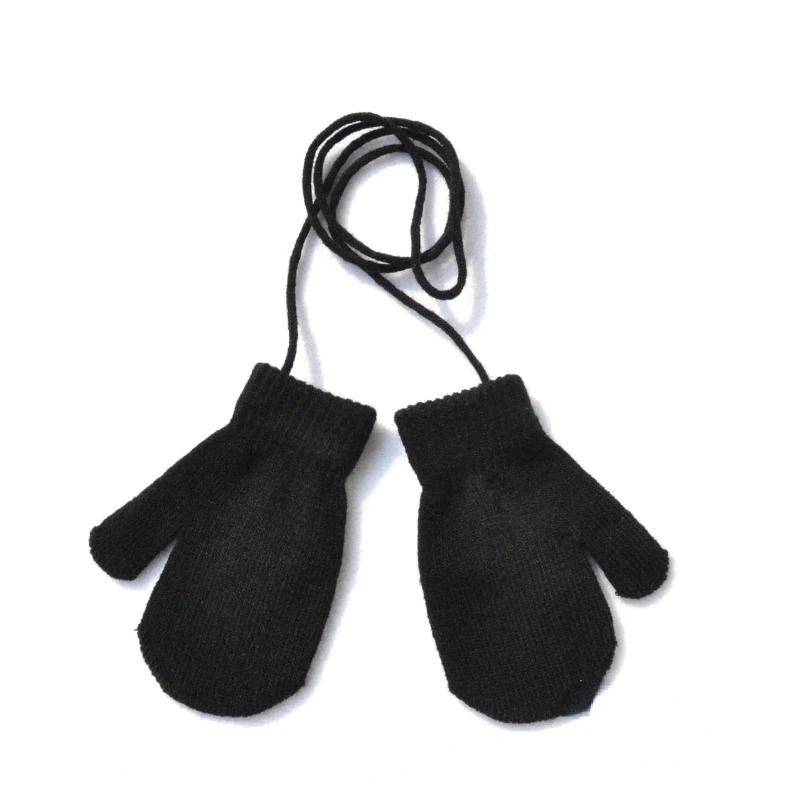 Neue Warme Baby Handschuhe Winter Fäustlinge Kinder Voll Finger Handschuhe für 1-3Y Kinder Hängenden Hals Warme Handschuhe Neugeborenen baby Zubehör schwarz von Joom DACH