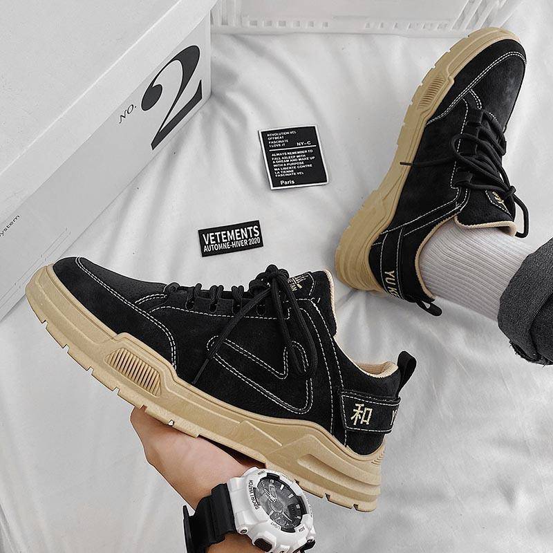 Neue Weiche Handgefertigte Herren Leder Freizeitschuhe Herren Sneaker Luxusmarke Mode Plateau-Sneaker Männliche Laufschuhe 44 von Joom DACH