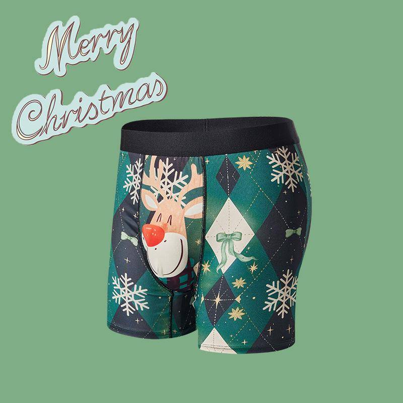 Neue Weihnachten Herren Atmungsaktive Bedruckte Boxershorts - Bequemer Europäischer & Amerikanischer Stil M von Joom DACH