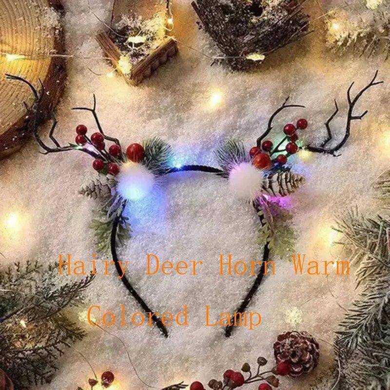 Neue Weihnachten LED Licht Geweih Haar Band Nette Fee Glowing Elch Haarnadel Haar Clip Frauen Mädchen Weihnachten Haar Zubehör von Joom DACH