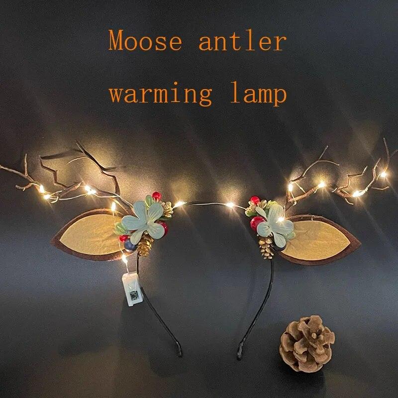 Neue Weihnachten LED Licht Geweih Haar Band Nette Fee Glowing Elch Haarnadel Haar Clip Frauen Mädchen Weihnachten Haar Zubehör von Joom DACH