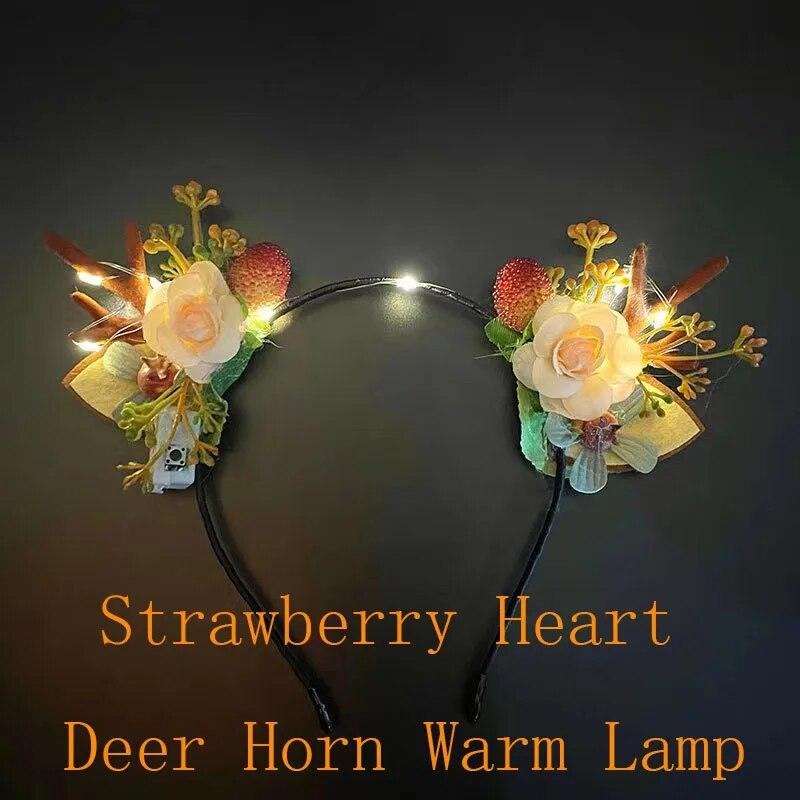 Neue Weihnachten LED Licht Geweih Haar Band Nette Fee Glowing Elch Haarnadel Haar Clip Frauen Mädchen Weihnachten Haar Zubehör von Joom DACH