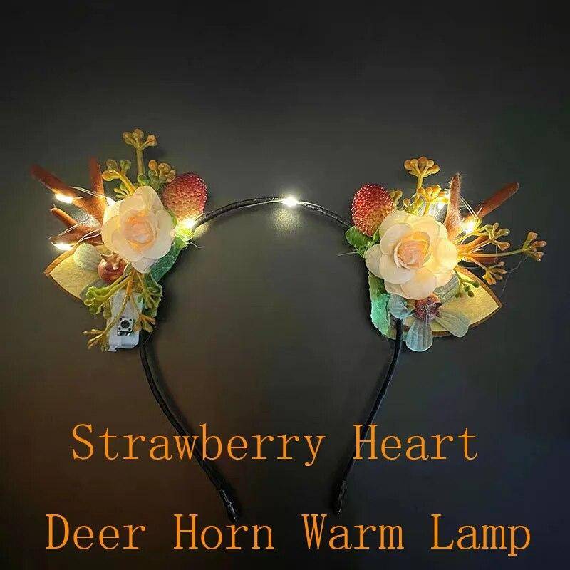 Neue Weihnachten LED Licht Geweih Haar Band Nette Fee Glowing Elch Haarnadel Haar Clip Frauen Mädchen Weihnachten Haar Zubehör von Joom DACH