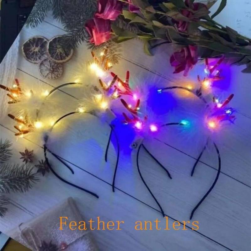 Neue Weihnachten LED Licht Geweih Haar Band Nette Fee Glowing Elch Haarnadel Haar Clip Frauen Mädchen Weihnachten Haar Zubehör von Joom DACH