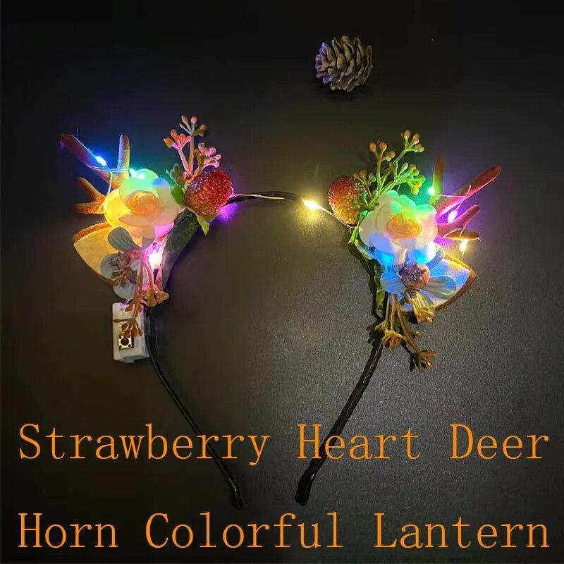 Neue Weihnachten LED Licht Geweih Haar Band Nette Fee Glowing Elch Haarnadel Haar Clip Frauen Mädchen Weihnachten Haar Zubehör von Joom DACH