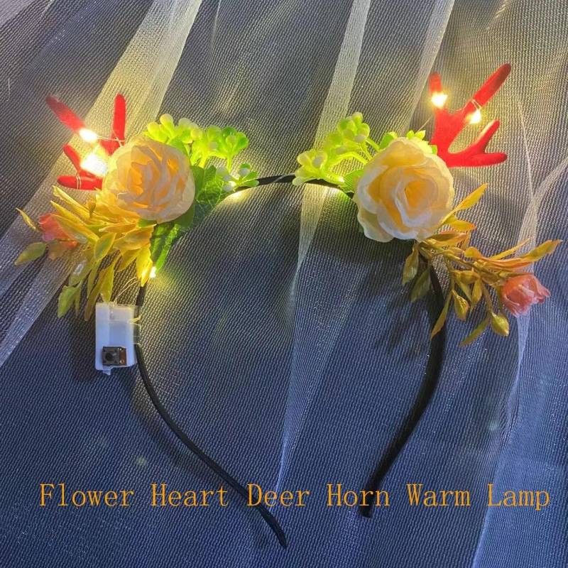 Neue Weihnachten LED Licht Geweih Haar Band Nette Fee Glowing Elch Haarnadel Haar Clip Frauen Mädchen Weihnachten Haar Zubehör von Joom DACH