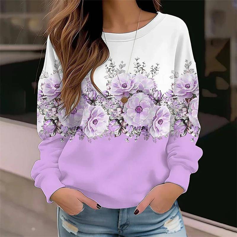 Neue Winter 3D Bunte Blumen Druck Sweatshirts Frauen Mode Streetwear Pullover Harajuku Unisex Kleidung Mädchen Lustige Tops XXL von Joom DACH
