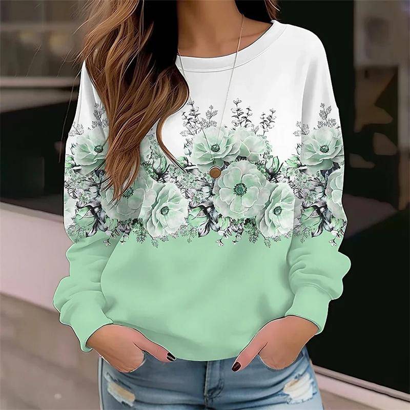 Neue Winter 3D Bunte Blumen Druck Sweatshirts Frauen Mode Streetwear Pullover Harajuku Unisex Kleidung Mädchen Lustige Tops XXL von Joom DACH