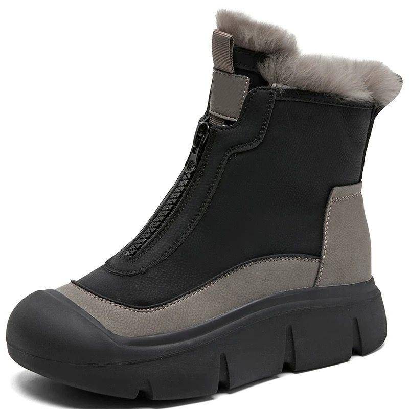 Neue Winter Damen Schneestiefel Baumwollschuhe Kurze Stiefel Damen Warme Stiefeletten 35 schwarz von Joom DACH