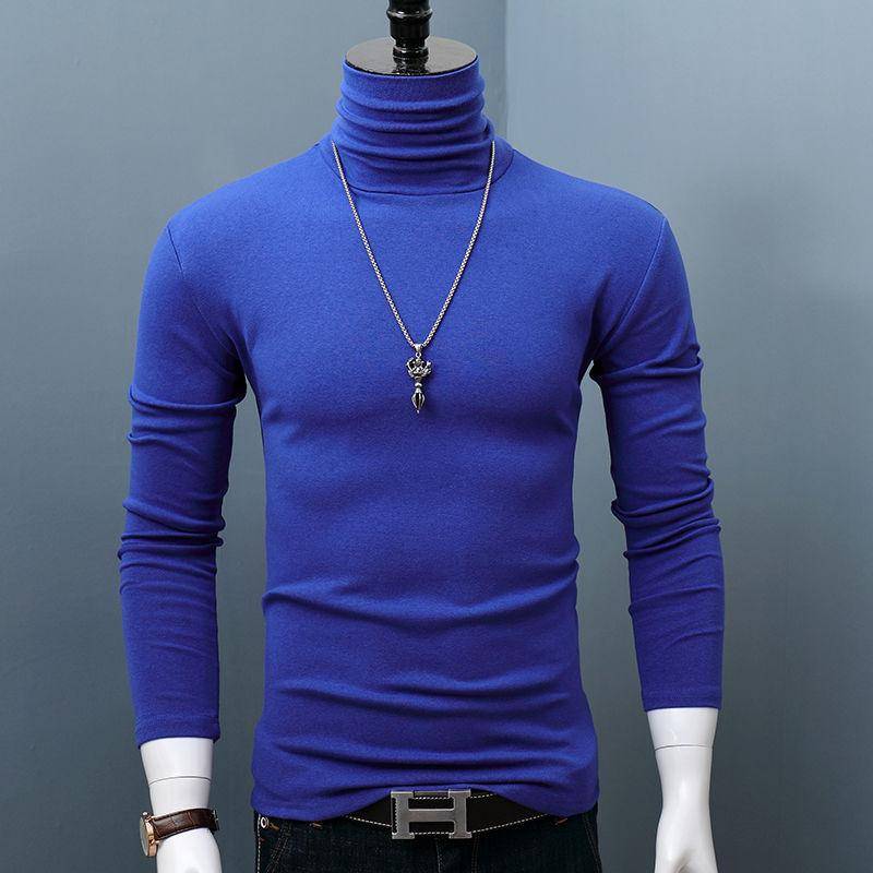 Neue Winter Rollkragen Dicke Herren Pullover Casual Schildkröte Hals Einfarbig Qualität Warme Dünne Rollkragen Pullover Pullover Männer XL blau von Joom DACH